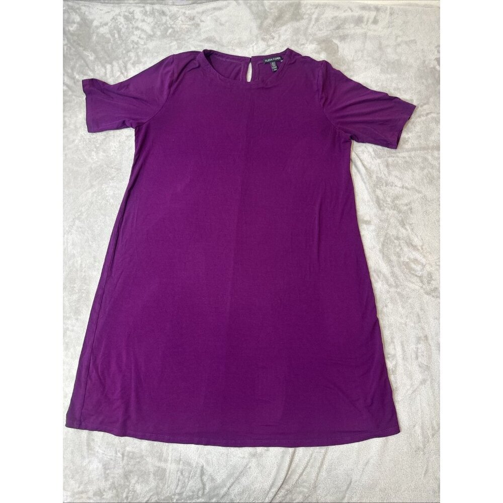 Women’s Eileen Fisher Dress Purple Stretch Size Medium